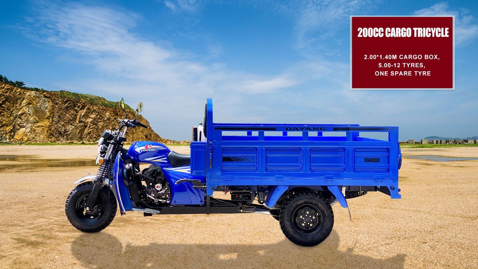 Motorized Cargo Tricycle for Loading Heavy